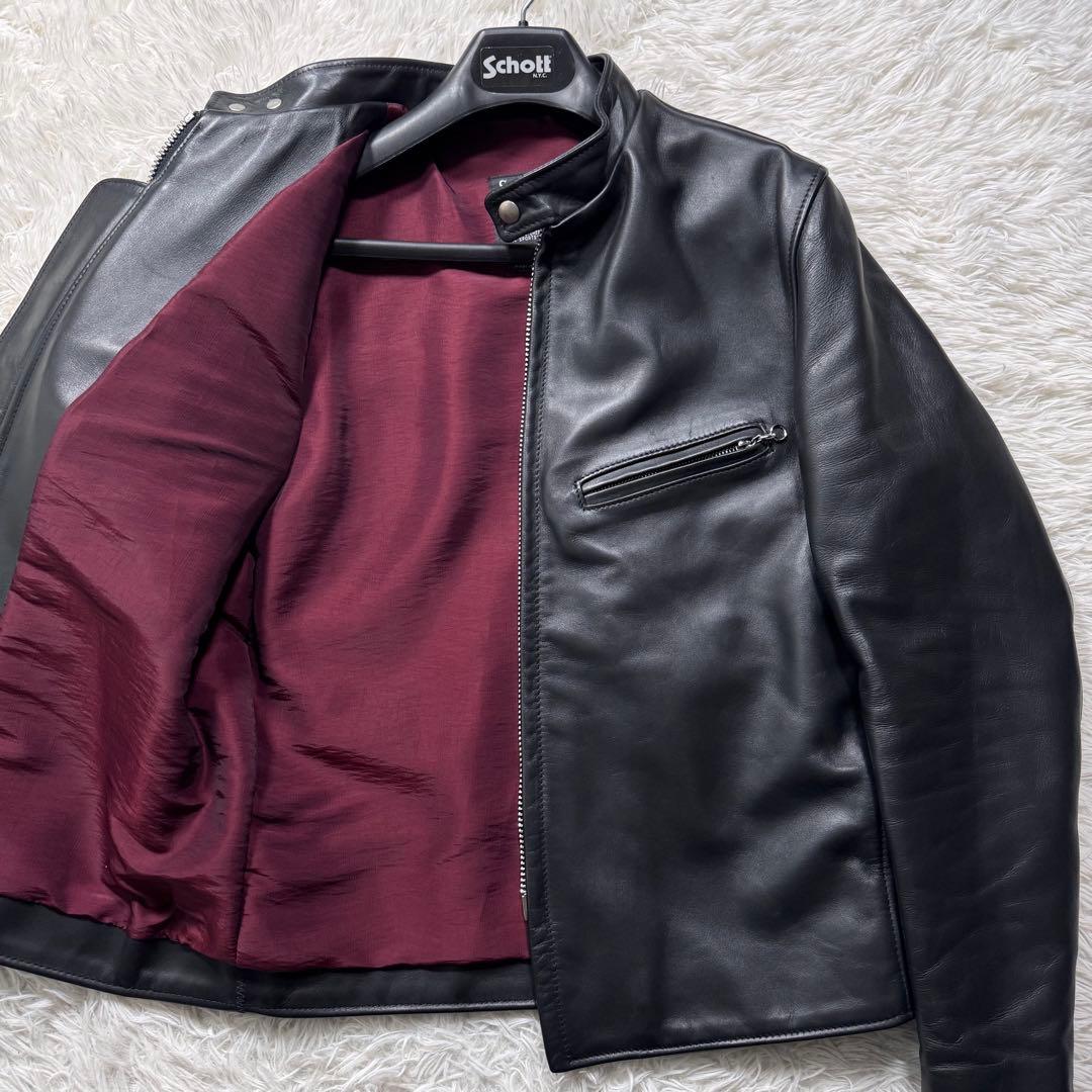 極美品✨schott ライダースジャケット　シングル　641XX 7009　38