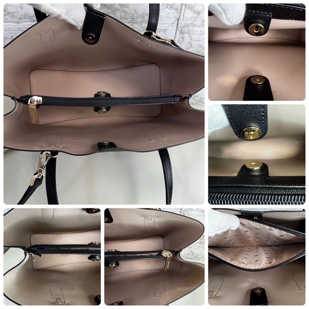 【極美品】　ケートスペード　トートバッグ　ショルダーバッグ　2way レザー　黒