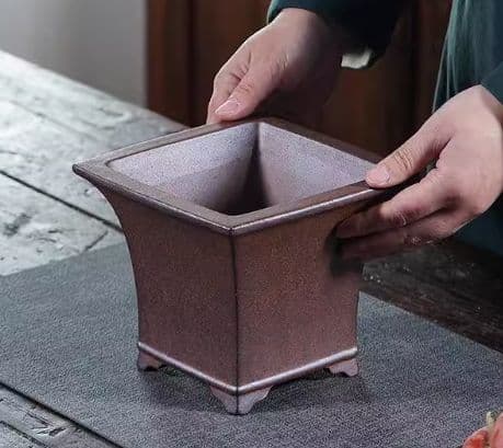 宜興紫砂鉢 四方盆 盆栽鉢 植木鉢 小品盆栽鉢 大品盆栽鉢