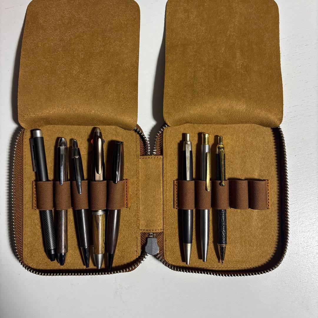 ガレンレザー　ペンケース　クレイジーホースレザーペン8本セット　LAMY他