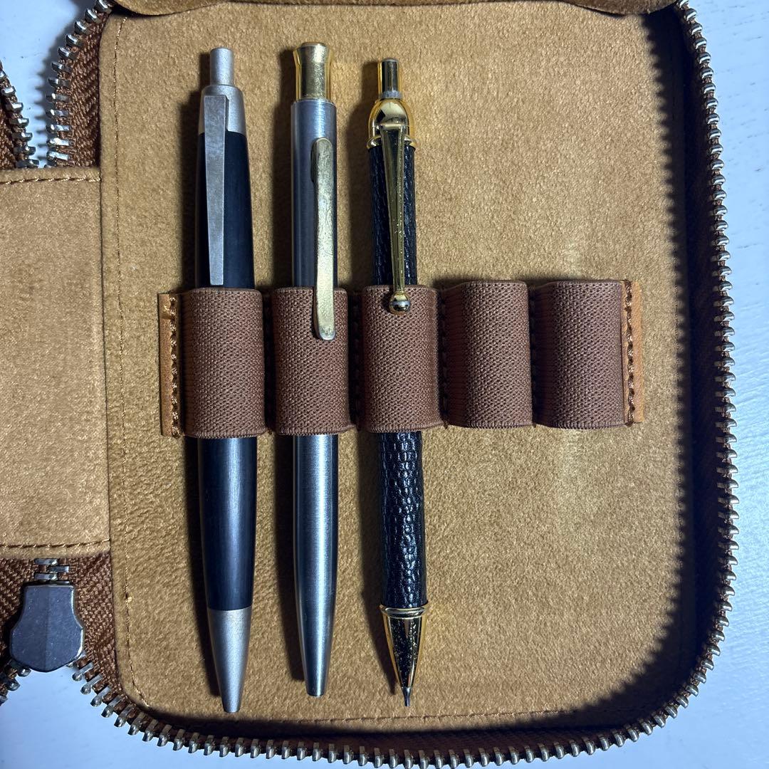 ガレンレザー　ペンケース　クレイジーホースレザーペン8本セット　LAMY他