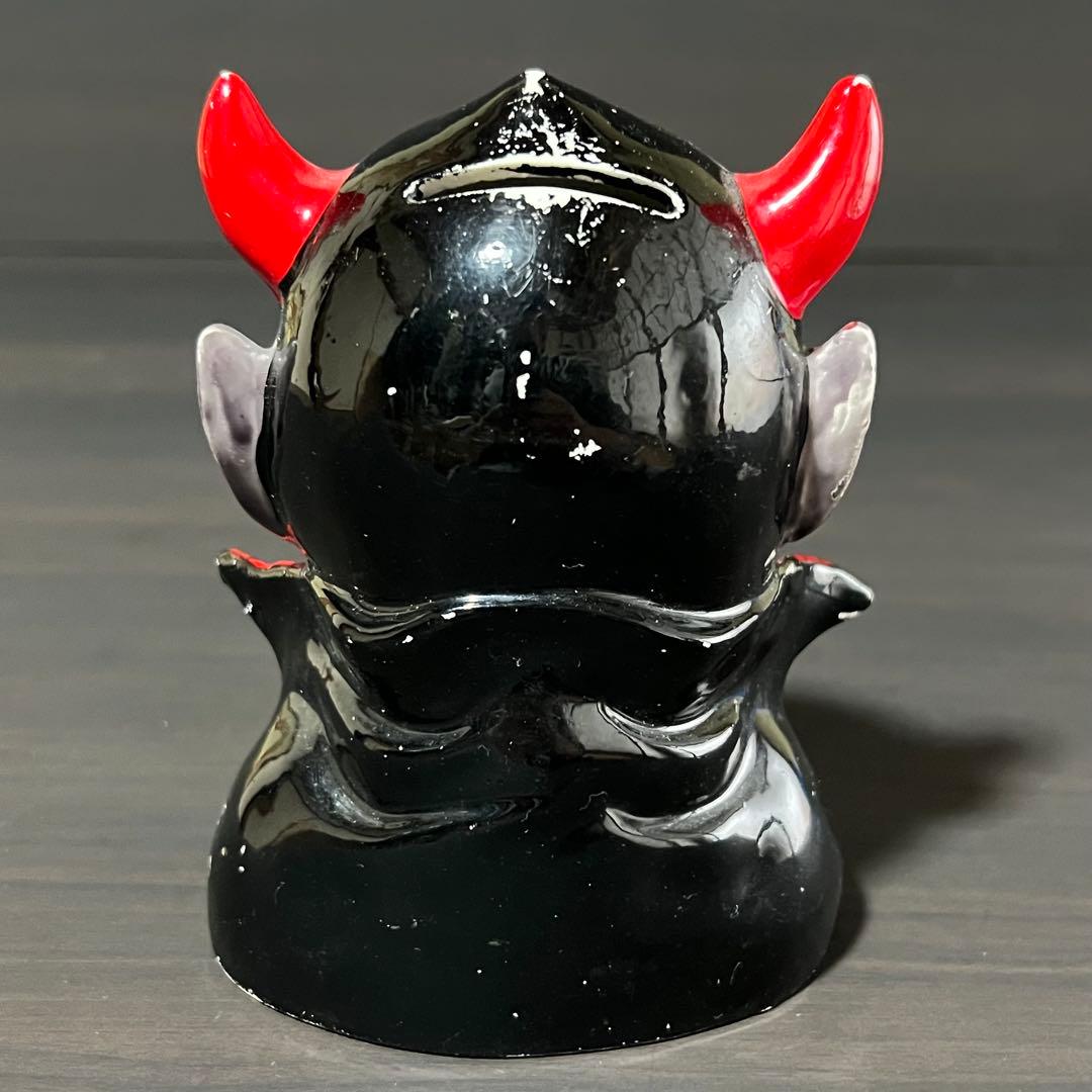 50s 60s ビンテージ デビル 悪魔 貯金箱 陶器 JAPAN スカル