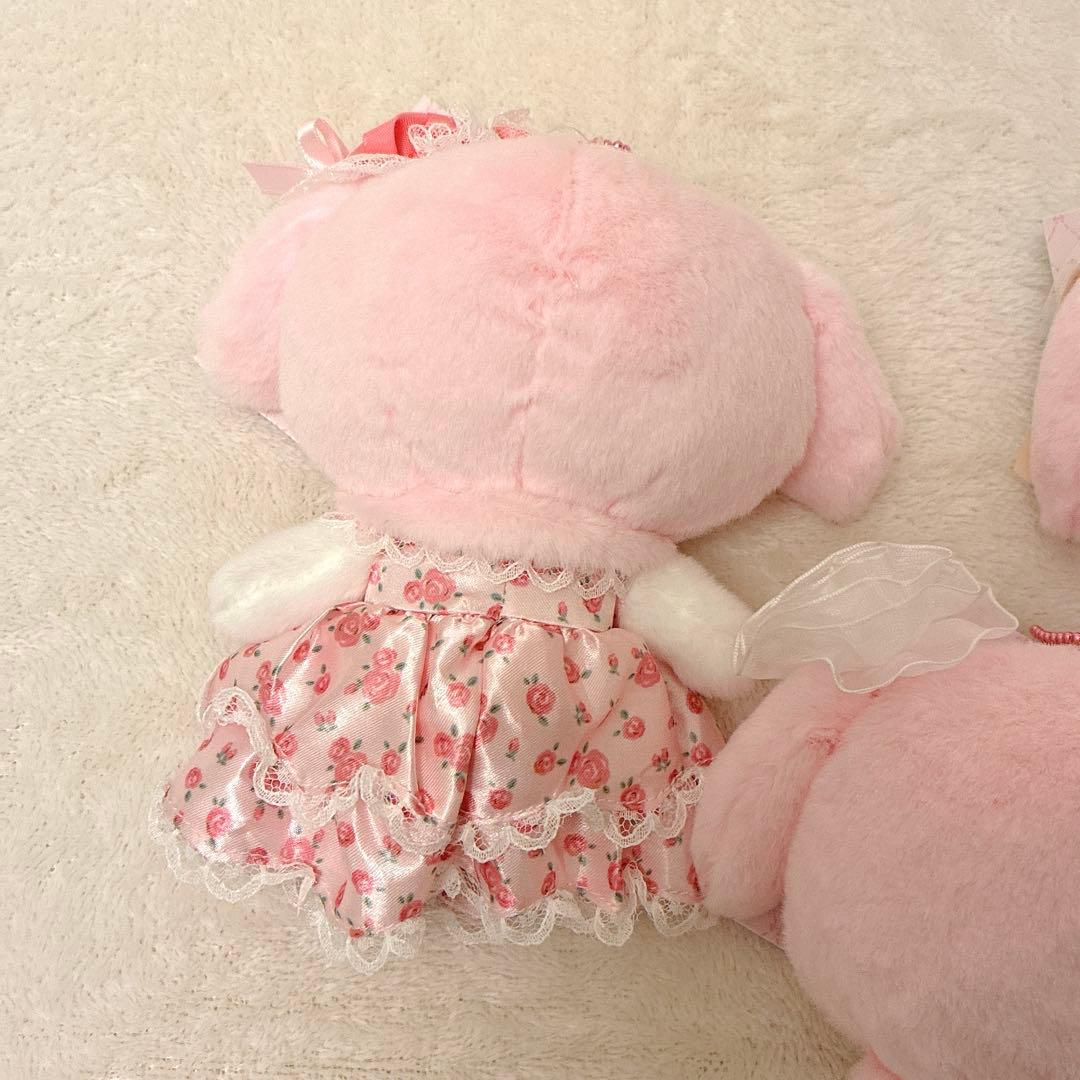 レディマイメロディ　マスコットホルダー　ホワイト　ピンク　ライトイエロー　3体