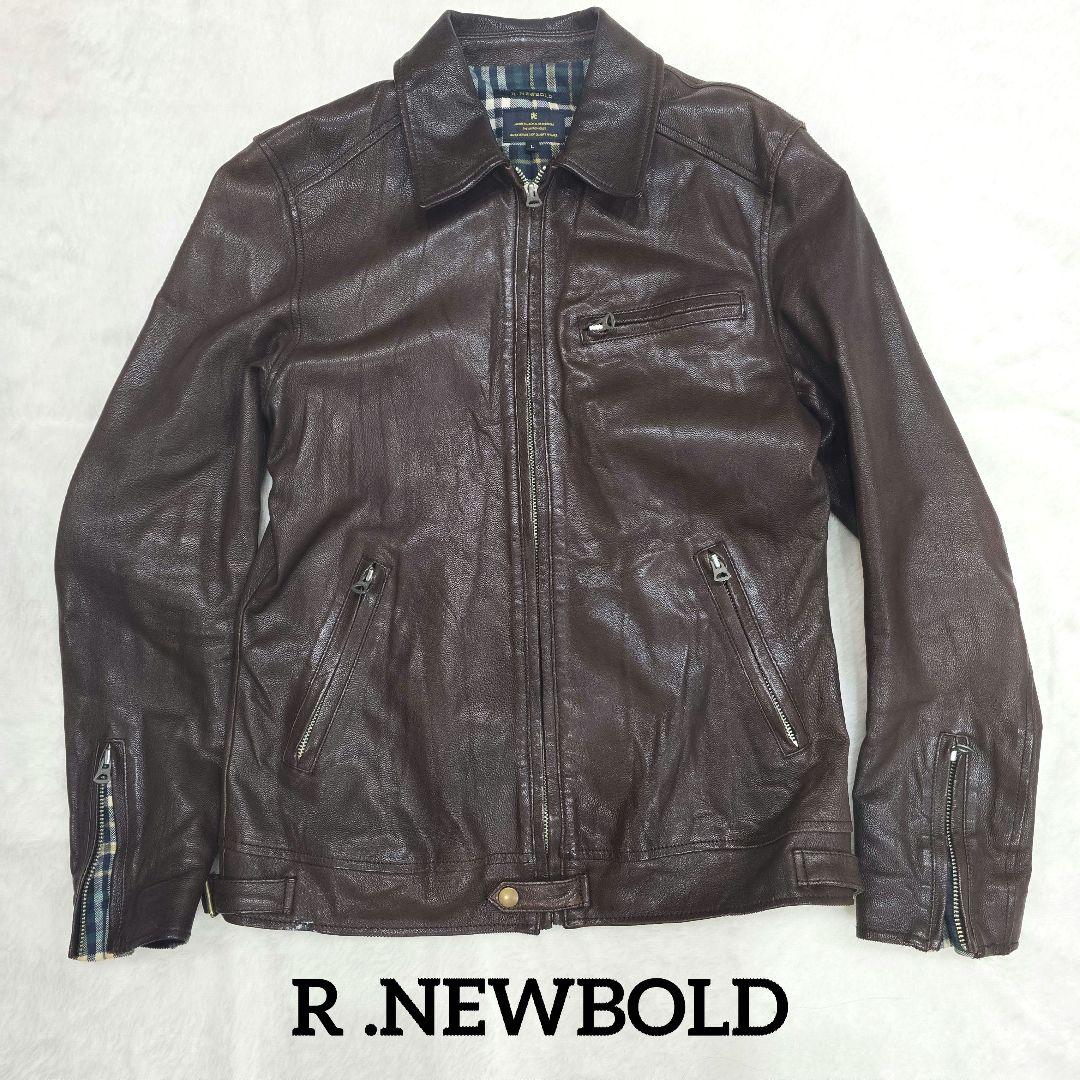 R .NEWBOLD リアルレザー シングルライダースジャケット