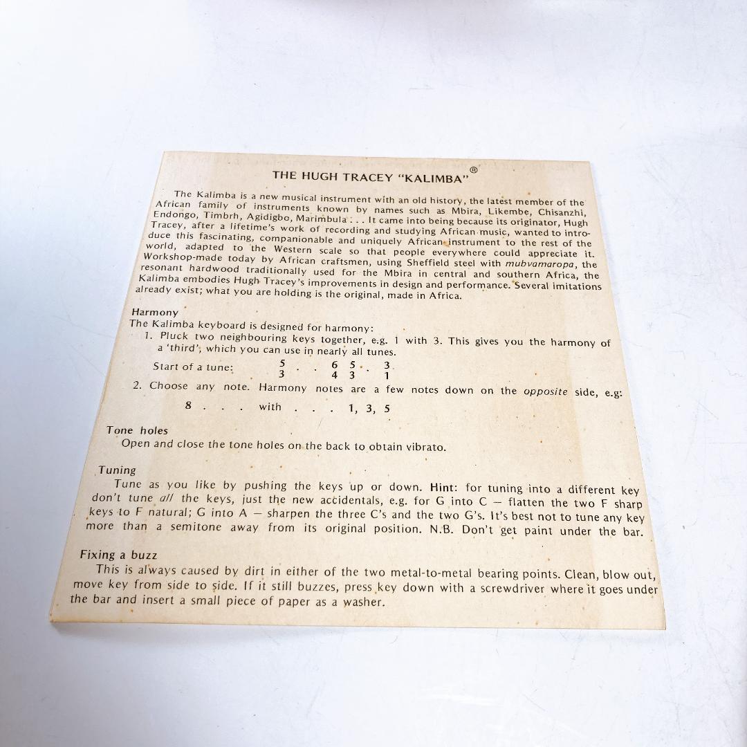 カリンバ KALIMBA ヒュートレイシー HUGH TRACEY|2601|☆
