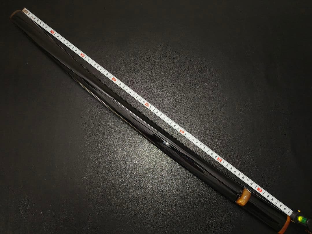日本刀鞘　牛角黒色鞘　大刀　打刀　日本刀　刀装具　栗形　武道具　刀剣美術