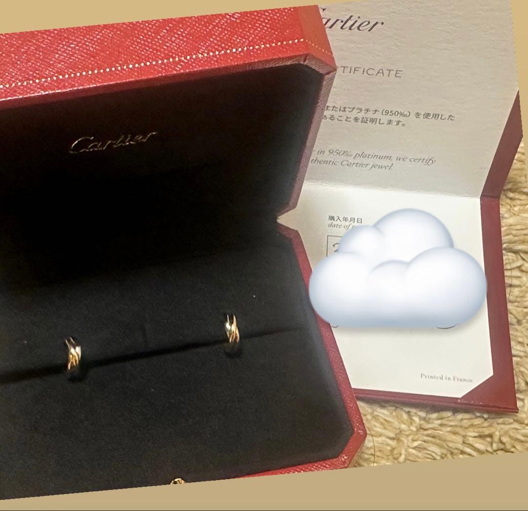 Cartier 18金ゴールド フープピアス