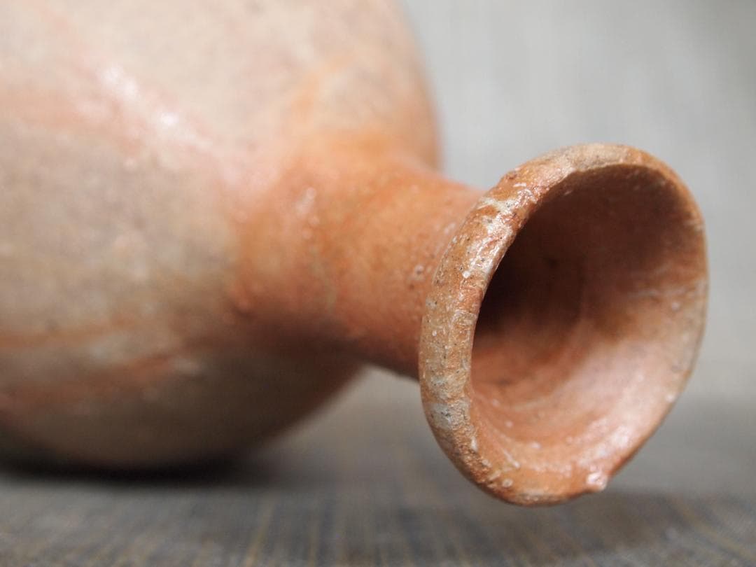 人気作家★大桐大《師：原田拾六》★【窯変】備前らっきょ徳利★共箱