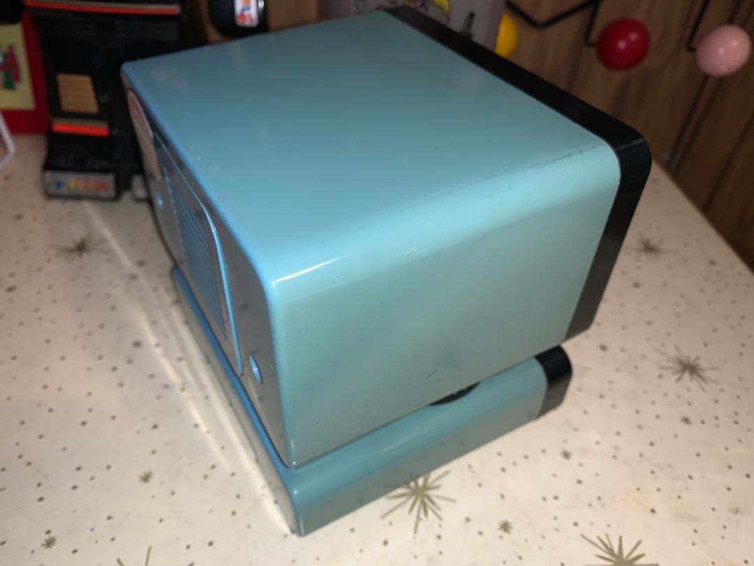 昭和レトロ　ビンテージ　動作品　シチズン ラジオ付　目覚し時計　スペースエイジ