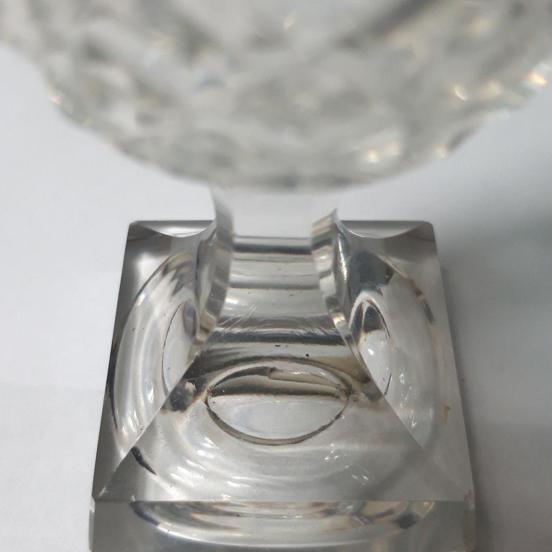 霰紋様脚付ガラス杯(江戸中期~後期)