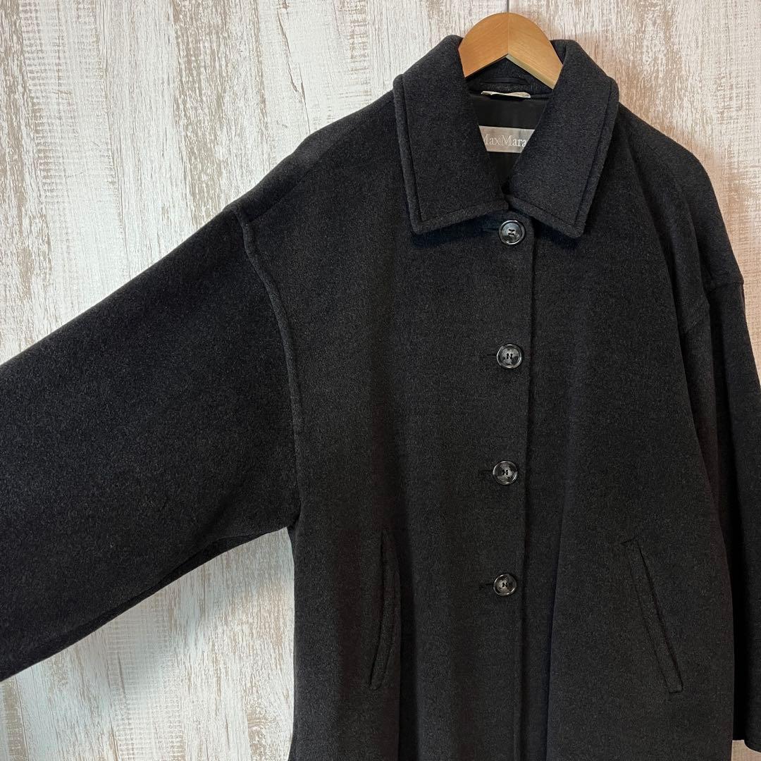 極美品 MaxMara 銀タグ ヴァージンウール ボリューム チェスターコート