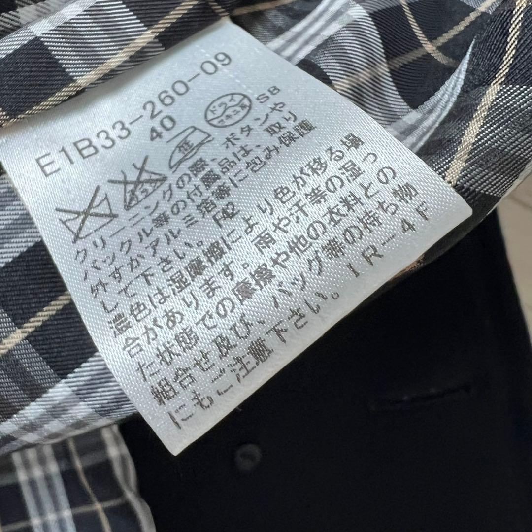 バーバリーブルーレーベル　ダブルブレスト　ロングコート　チェック　ウール