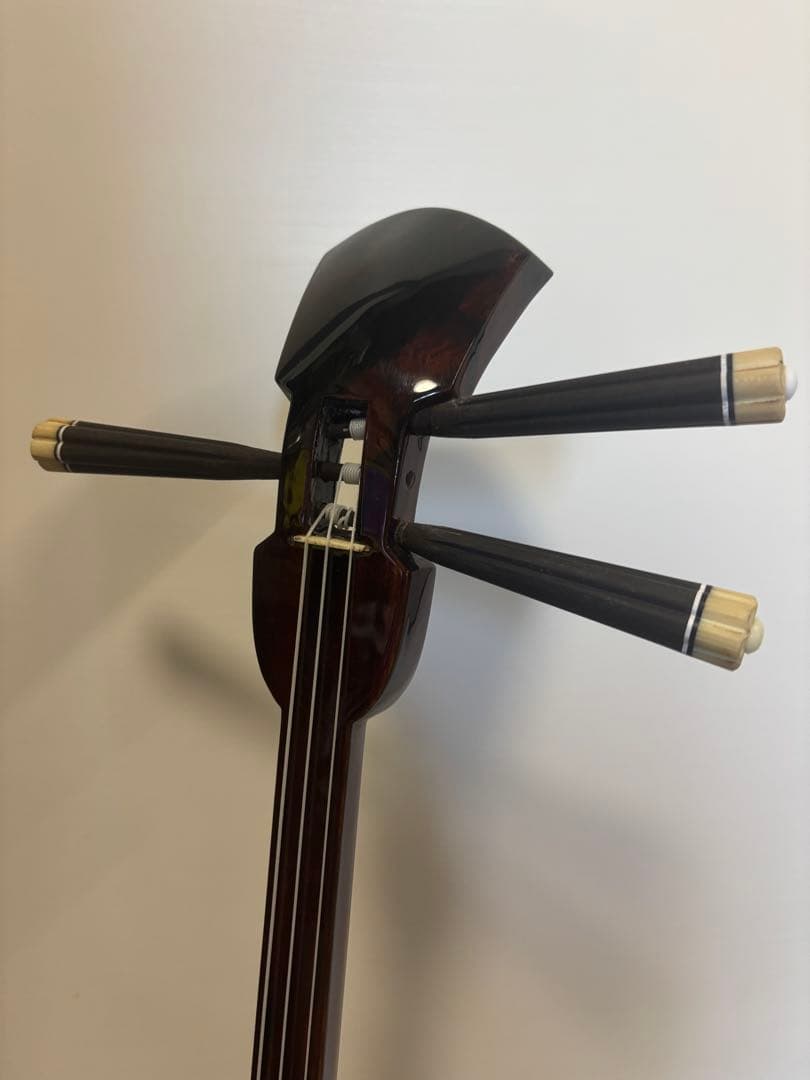 沖縄三線　マカビ型　八重山黒木　472グラム