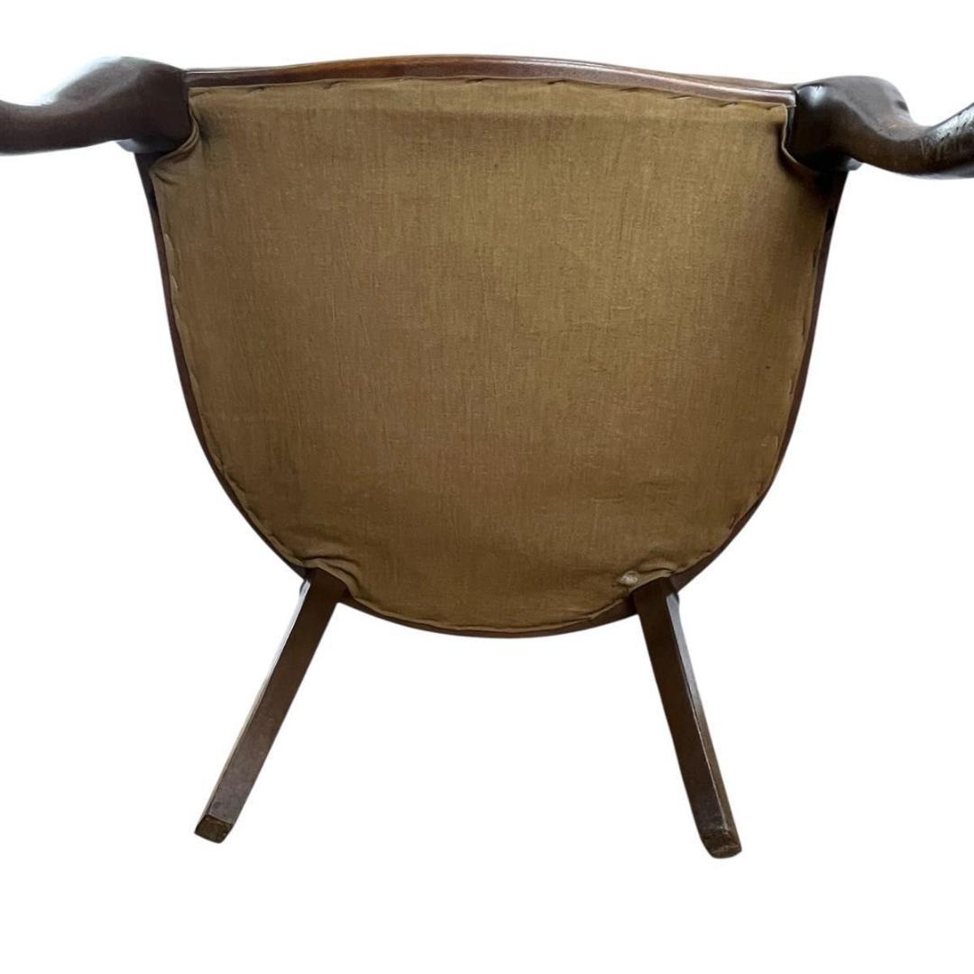 【maruni/マルニ】木製 アームチェア オールドマルニ 椅子 猫脚 70's