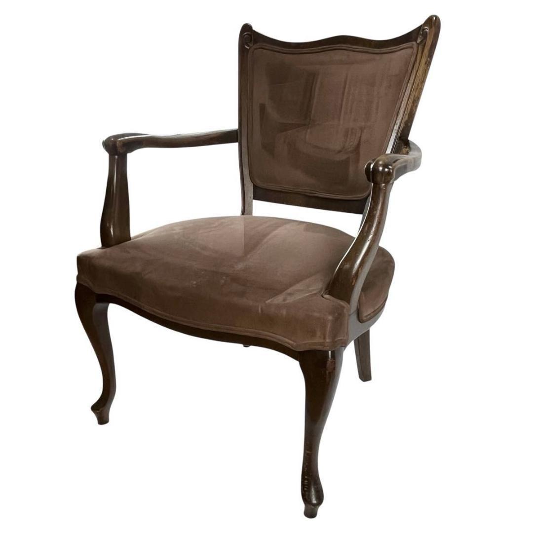 【maruni/マルニ】木製 アームチェア オールドマルニ 椅子 猫脚 70's