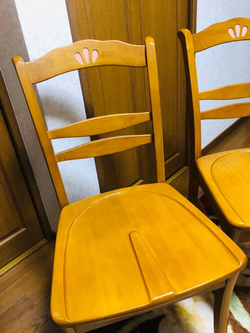 MIKIMOKU ミキモク家具　木製ダイニングテーブルセット 2脚付き