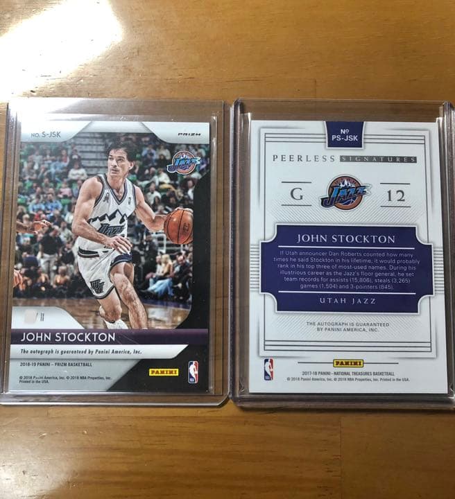 ストックトン John Stockton 8枚,25枚限定 サインカード 2枚