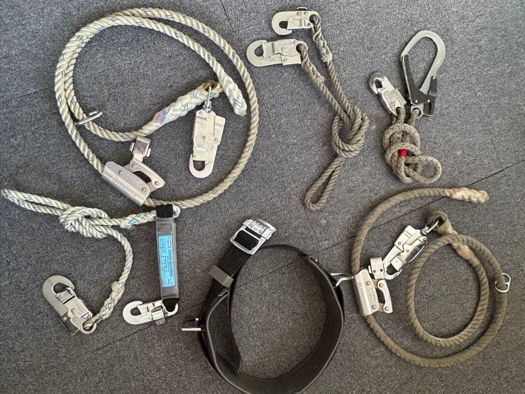 中古品安全帯まとめ　FUJI　DENKO MARAEL 　ツヨロン　6点セット