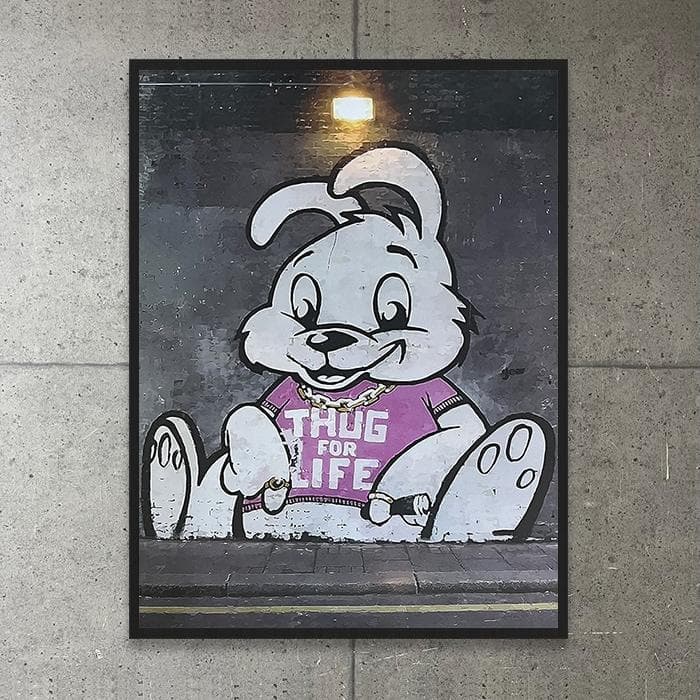 額装品/ThugForLifeBunny/バンクシー/ポスター/インテリア/貴重
