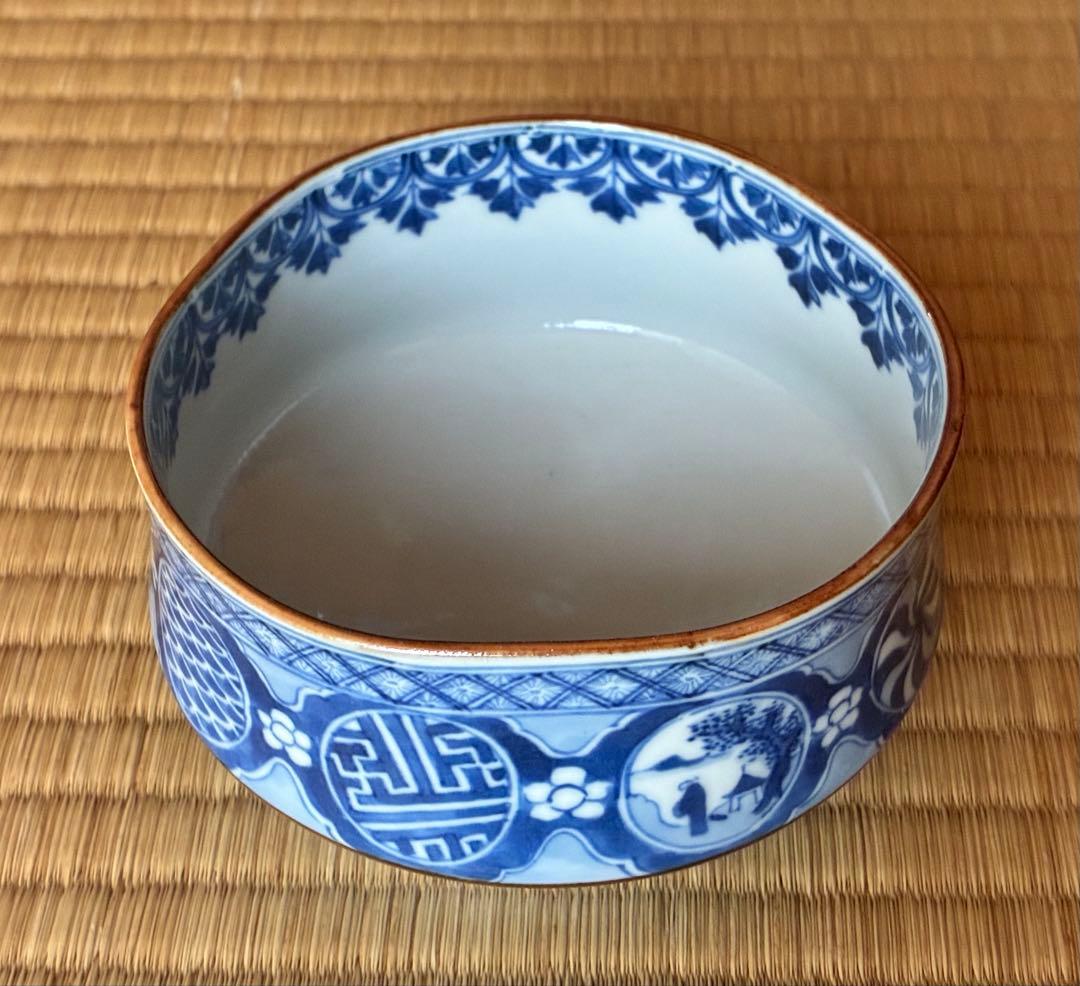 茶道具『祥瑞写茶碗 州浜形』 初代大丸北峰作 (明治時代)