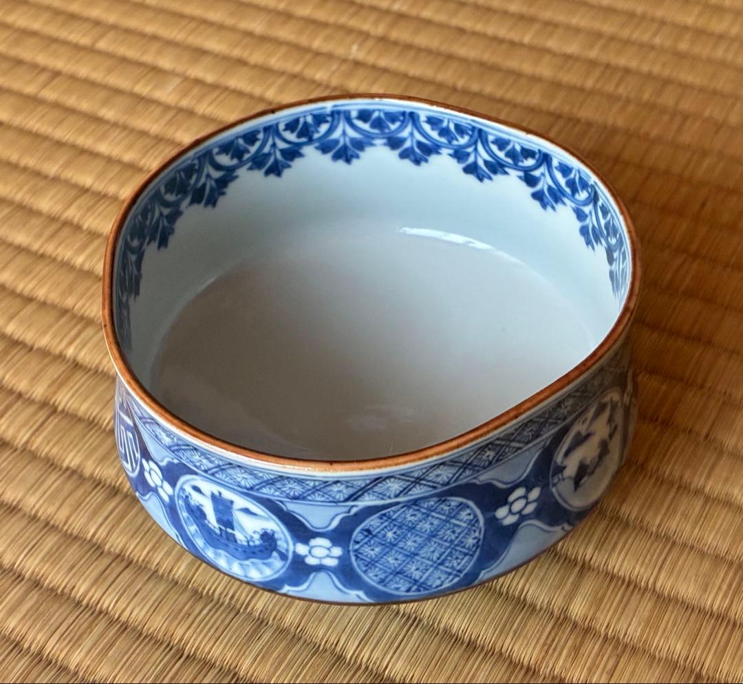 茶道具『祥瑞写茶碗 州浜形』 初代大丸北峰作 (明治時代)