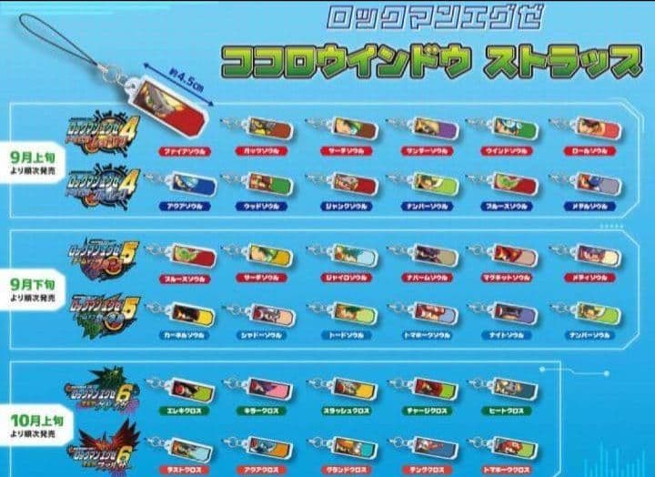 ロックマンエグゼ ココロウインドウ ストラップ キーホルダー 12種 まとめ売り