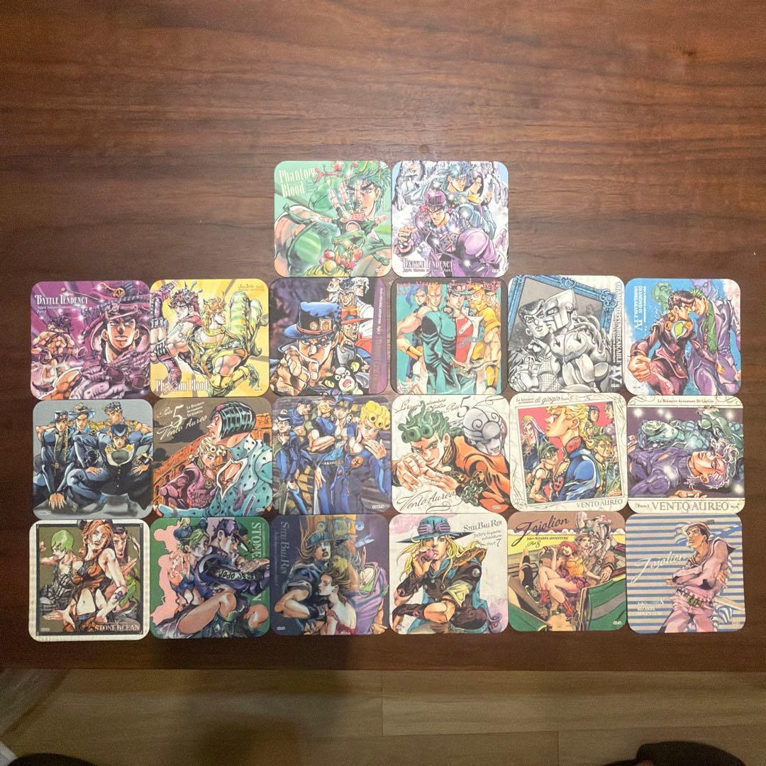 ジョジョ展　クリアファイル3種　ポストカード1種　アートコースター20種　まとめ