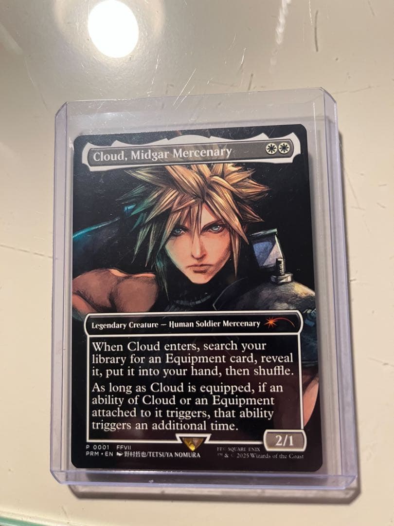 mtg 限定プロモ ミッドガルの傭兵、クラウド　英語版