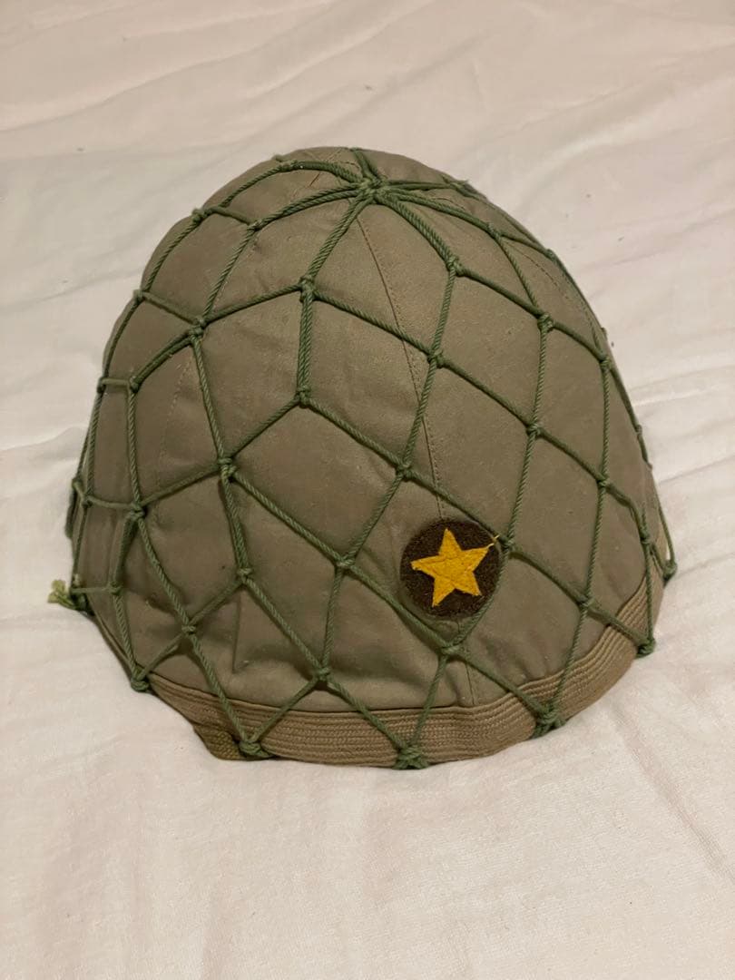 中田商店製　日本陸軍九八式鉄帽　鉄帽覆、ネット付き