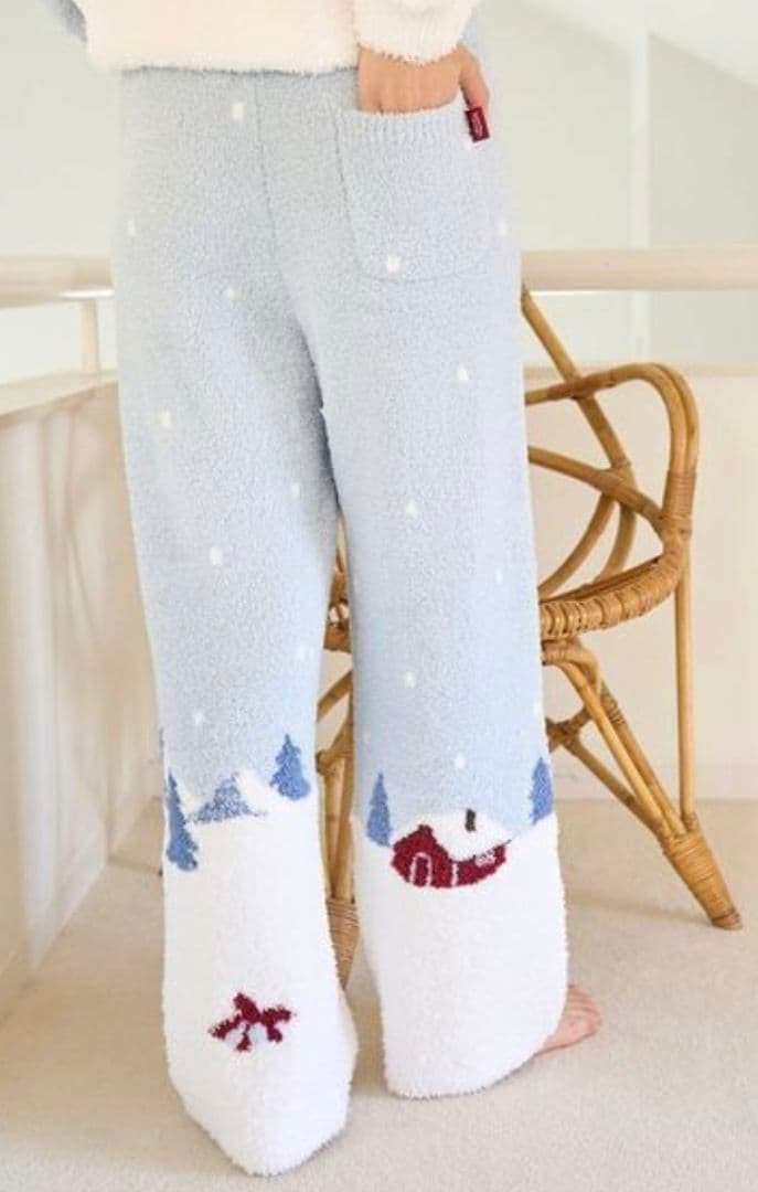 【新品タグ付き】ジェラートピケ スキーベアジャガードロングパンツ