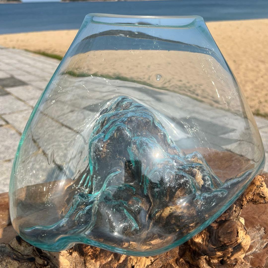 流木ガラス オブジェ超特大H 他４点セット花瓶 金魚鉢 水槽 テラリウム 観賞魚