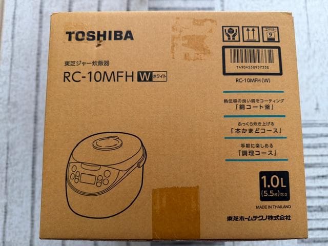 (❀ここ❀)東芝 炊飯器 5.5合 マイコン式 RC-10MFH-W