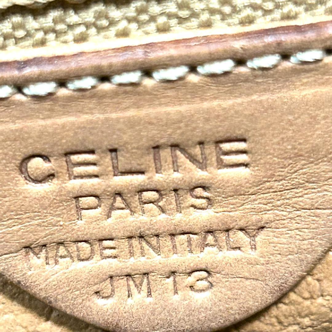 セリーヌ　ショルダーバッグ　マカダム　ヴィンテージ　金具　ゴールド　PVC