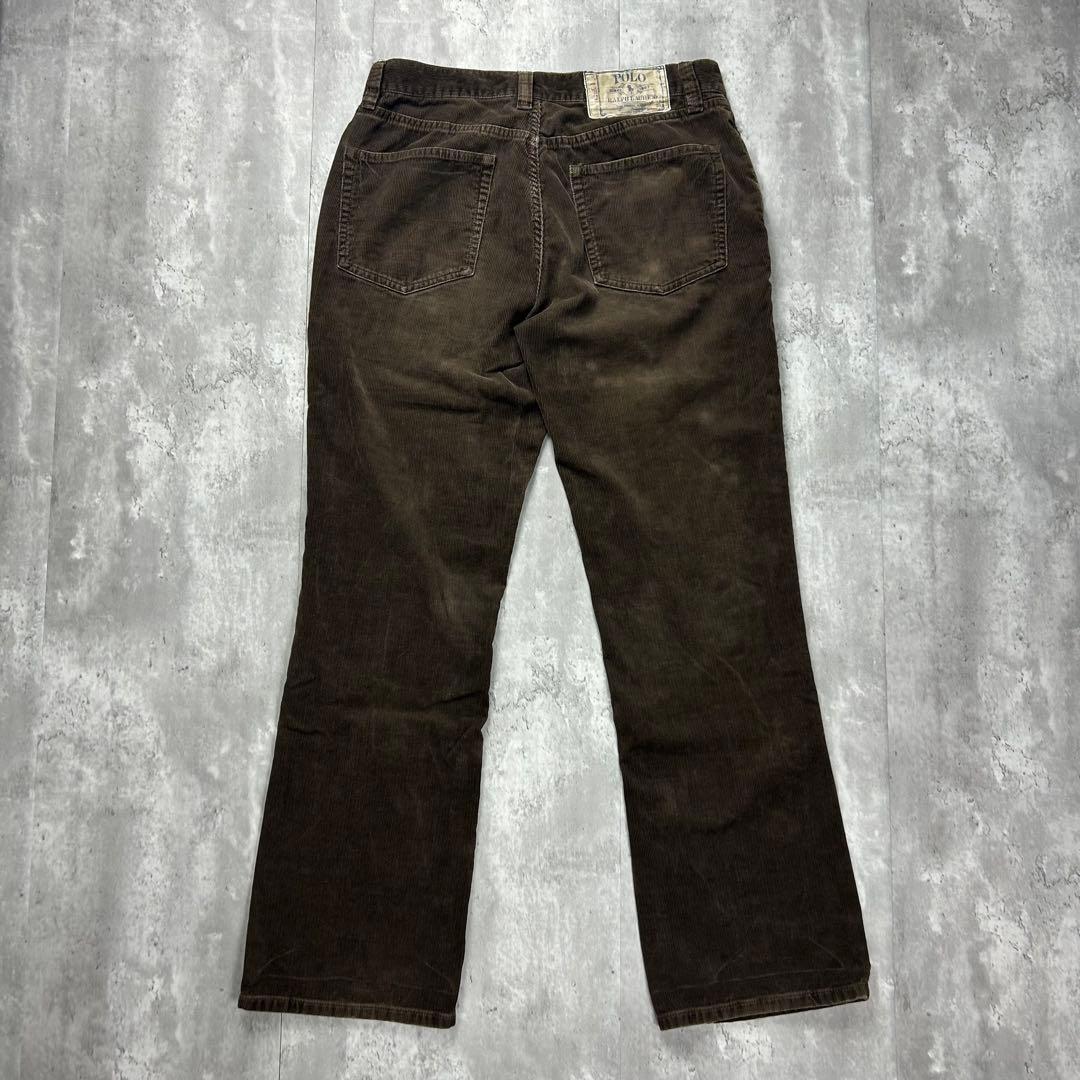 ラルフローレン ロゴタグ チノパン コーデュロイパンツブラウン W32 6055