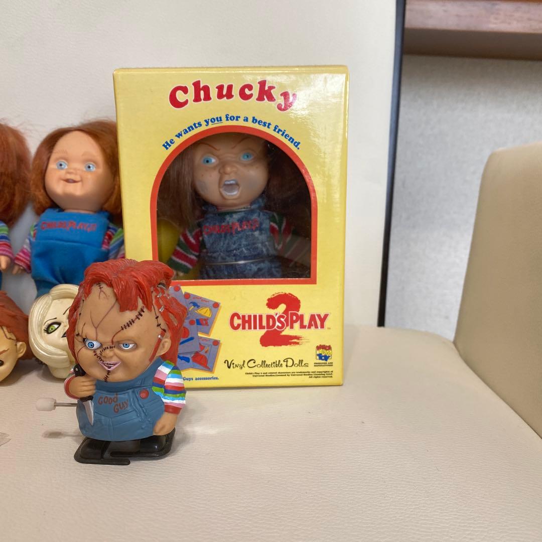 チャッキーフィギュア4点セット＆ガチャ4点＆キューピーコラボストラップ