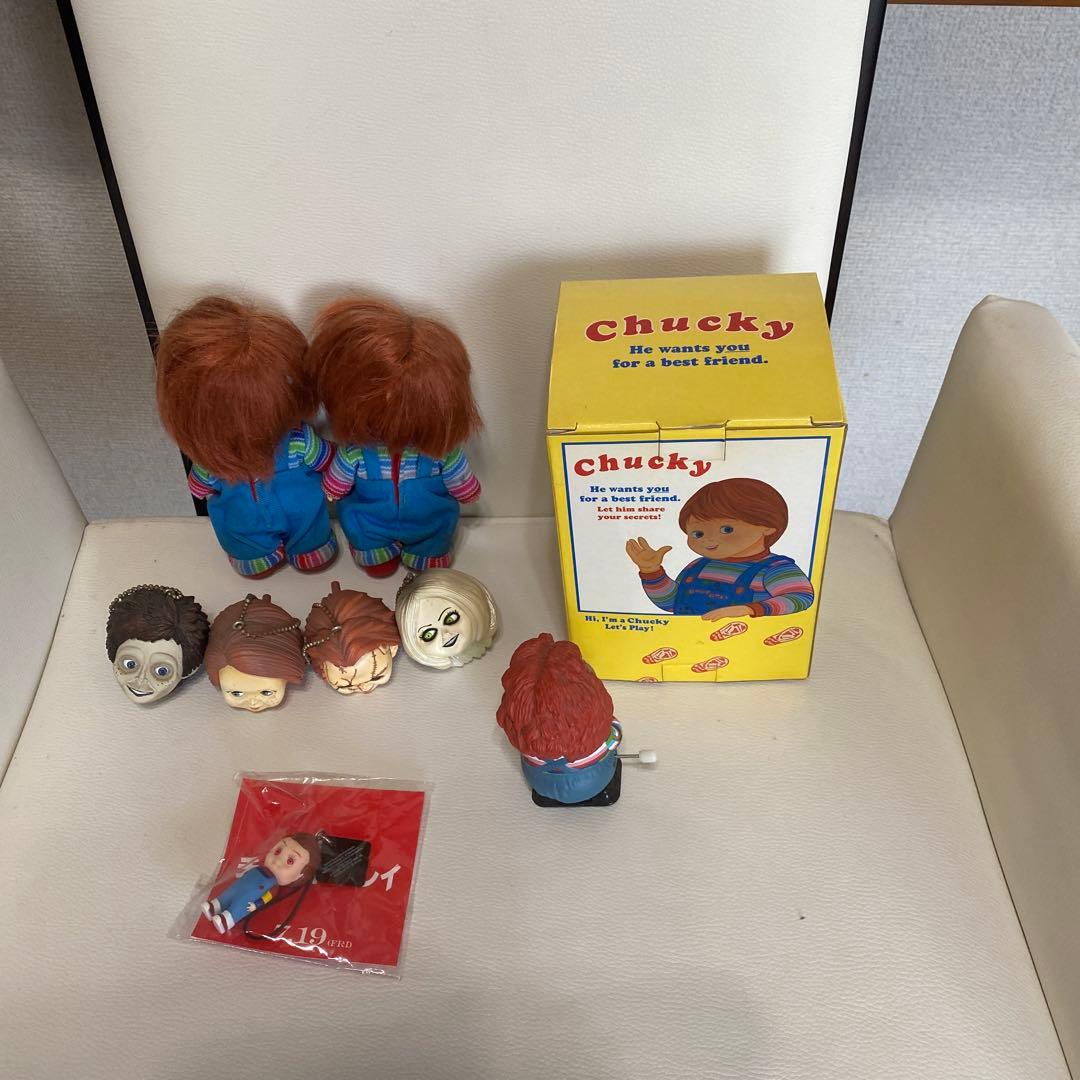 チャッキーフィギュア4点セット＆ガチャ4点＆キューピーコラボストラップ