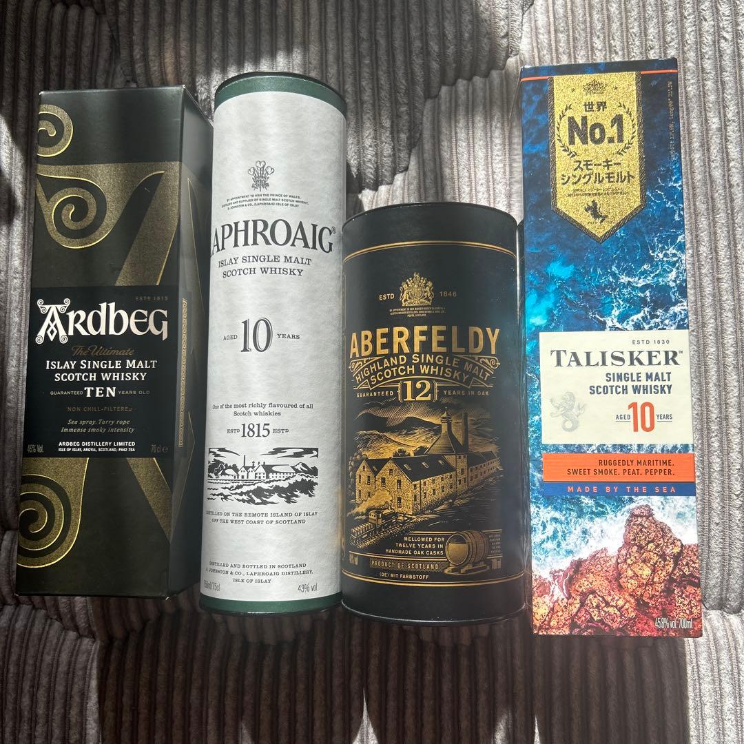 タリスカー10 アバフェルディ12ラフロイグ10アードベック10各1本