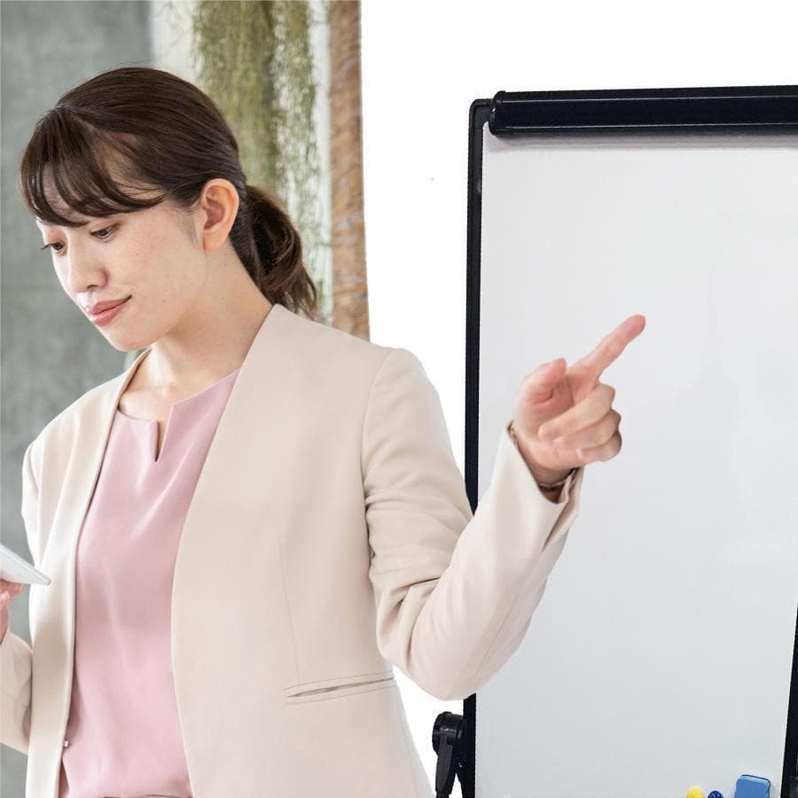 ホワイトボード 脚付き スタンド式 マグネット 無地 事務用品 事務 1964