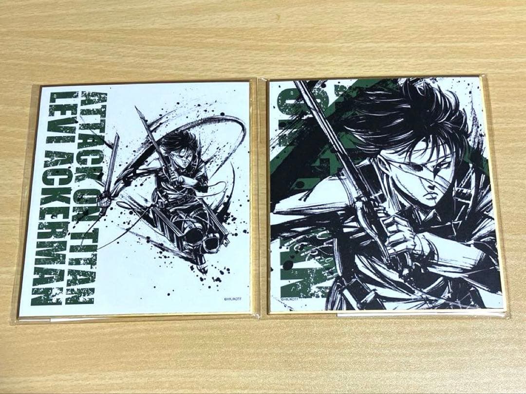 進撃の巨人 くじコレ 墨絵　ミニ色紙　リヴァイ