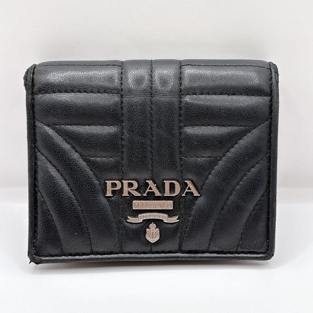 PRADA NAPPA IMPUNTURE二つ折り財布 キルティング