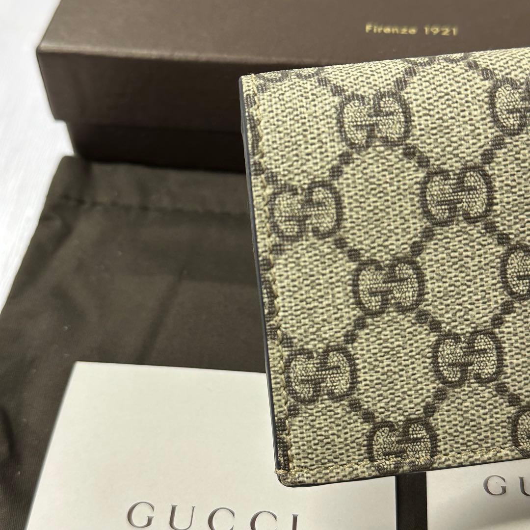 新品同様‼️ 現行　グッチ　GUCCI 財布　折り財布　GGスプリーム　コンパクト