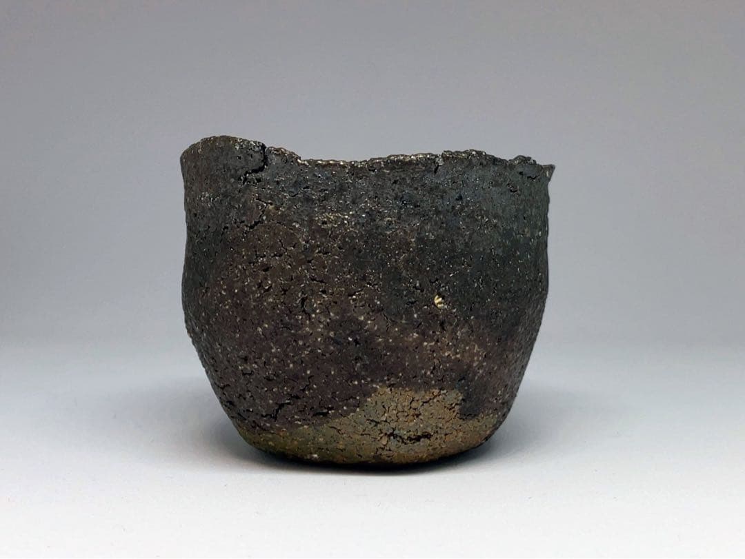 新品 梶原靖元 砂器盃 唐津焼 ぐい呑 酒器 手びねり 古唐津 個展出品作