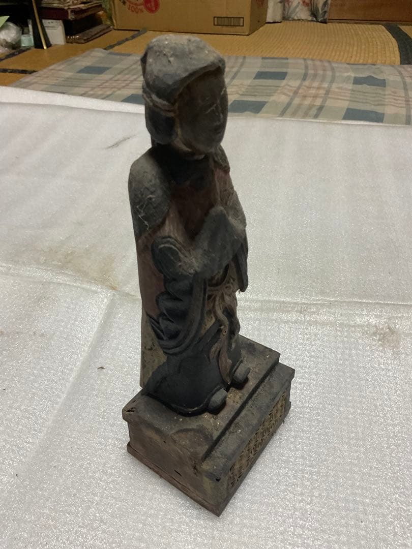 木製／聖徳太子　幼少期立像。【江戸時代製作。30cm程の仏像】。