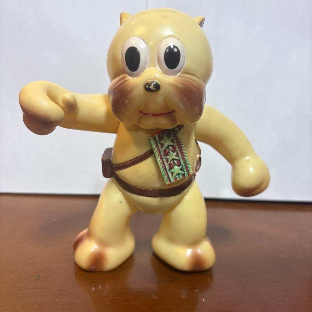 のらくろ ソフビ ⑤ ブル連隊長 難有 マルサンビンテージ　コレクター手放品