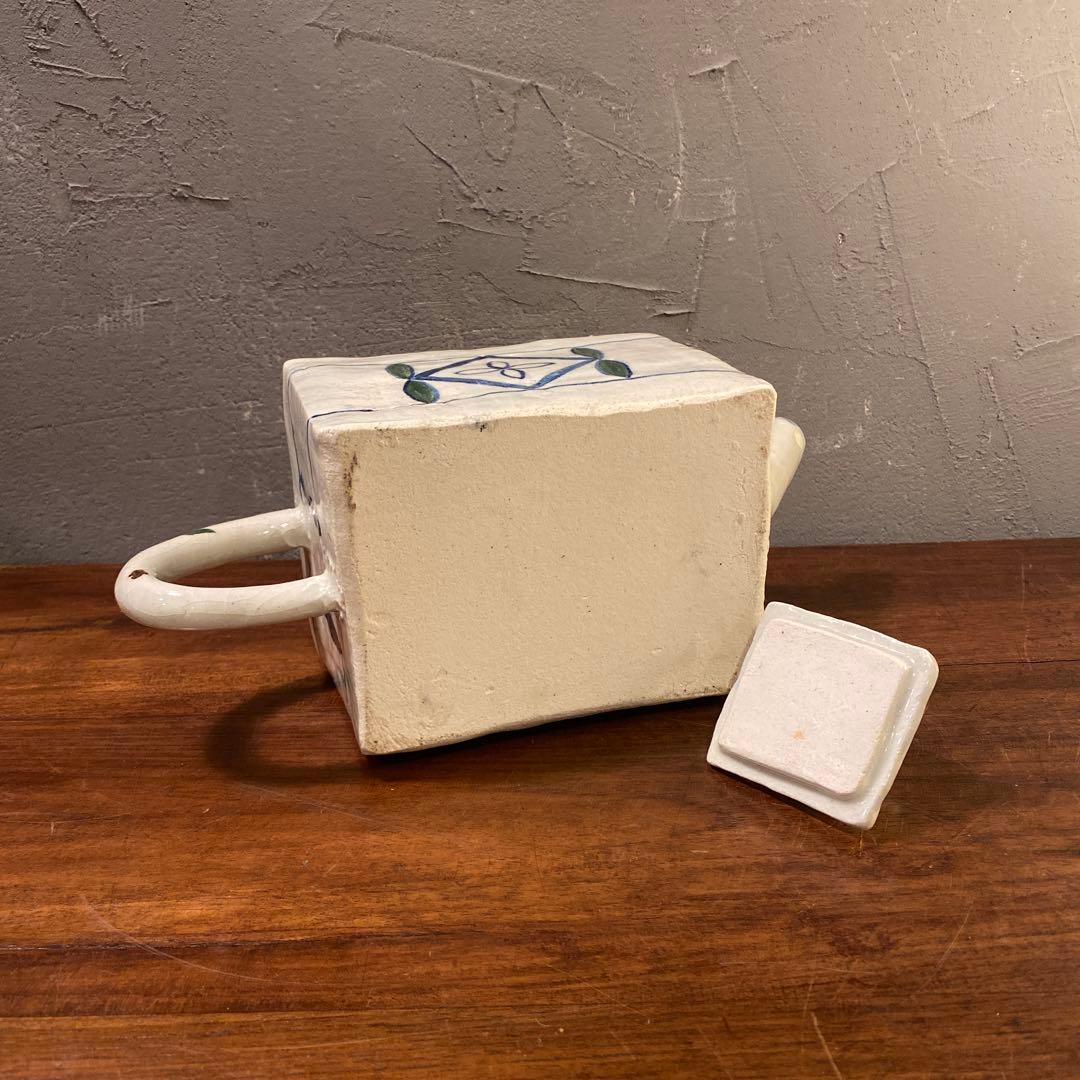 骨董品 水差し 水柱 焼き物 花柄 ヴィンテージ インテリア