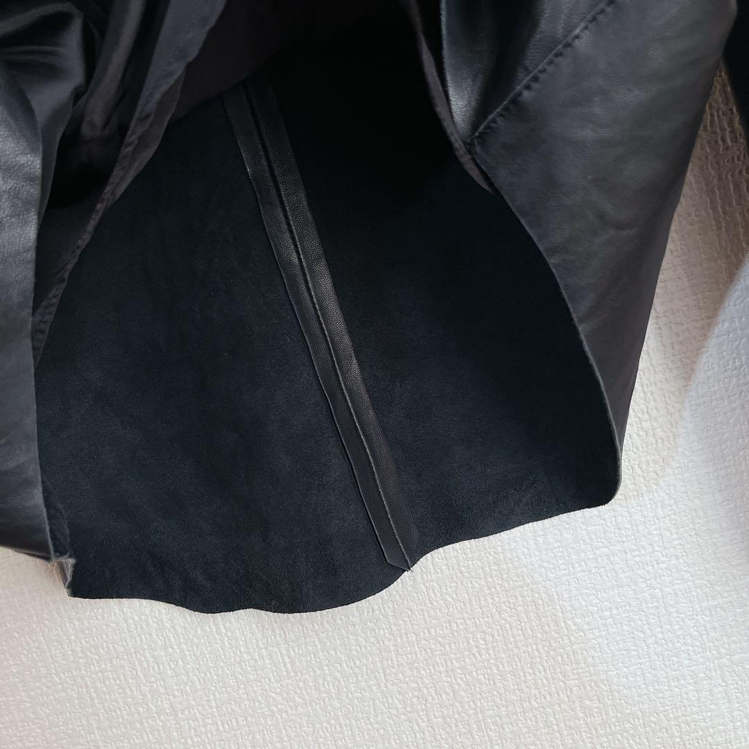 Edition ラムレザーのライダースジャケット　ブラック　革ジャン　羊革