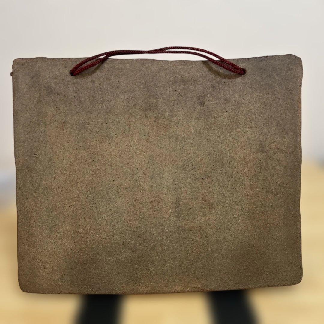 益子焼　陶板　花モチーフ　作者不明