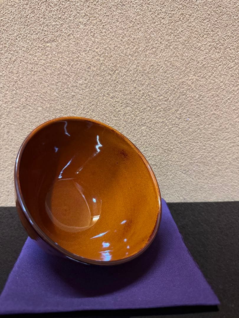 十一代大樋長左衛門（年雄）　大樋茶碗　ドット柄　共箱