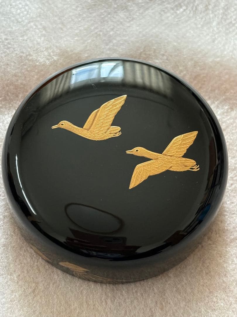 茶道具　茶入　蒔絵師　大端　稔　鶴　輪島塗　棗　灰匙　風