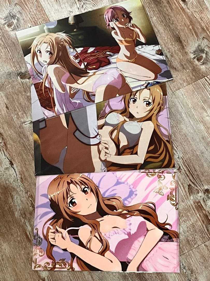 A4クリアファイル3枚　SAO ソードアート　アスナ